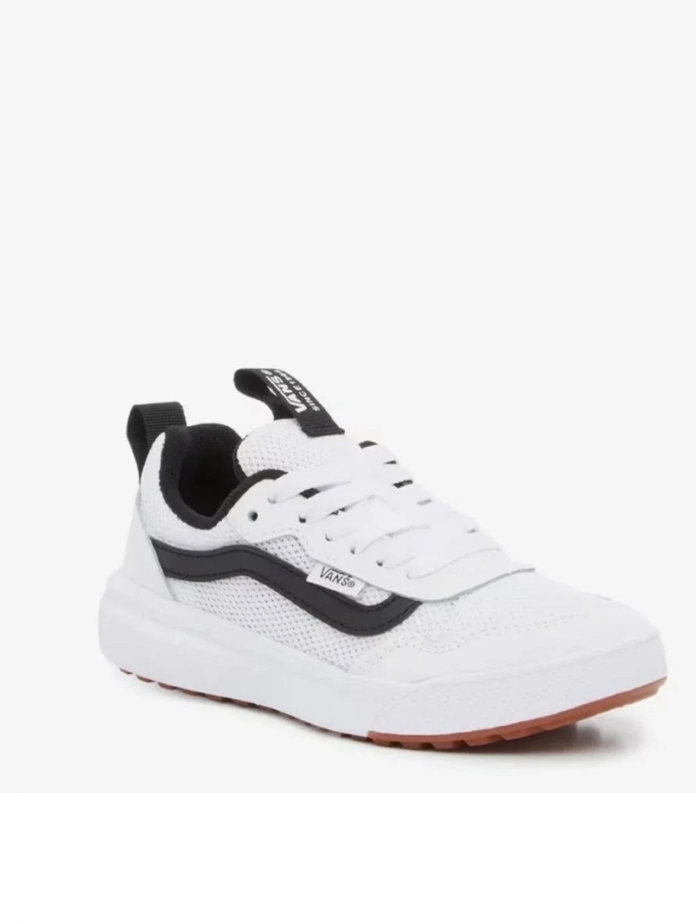 VANS Range Sneaker White/black - Size 1 Youth UNISEX NWOB